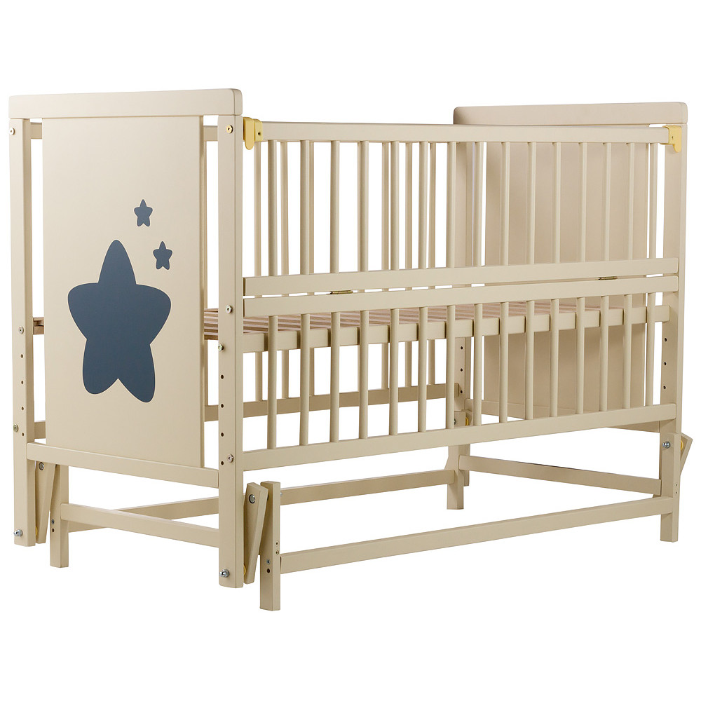 Кроватка Babyroom Звездочка Z-02 маятник, откидной бок, бук, слоновая кость Кроватка Babyroom Звездочка Z-02 маятник, откидной бок, бук, слоновая кость
