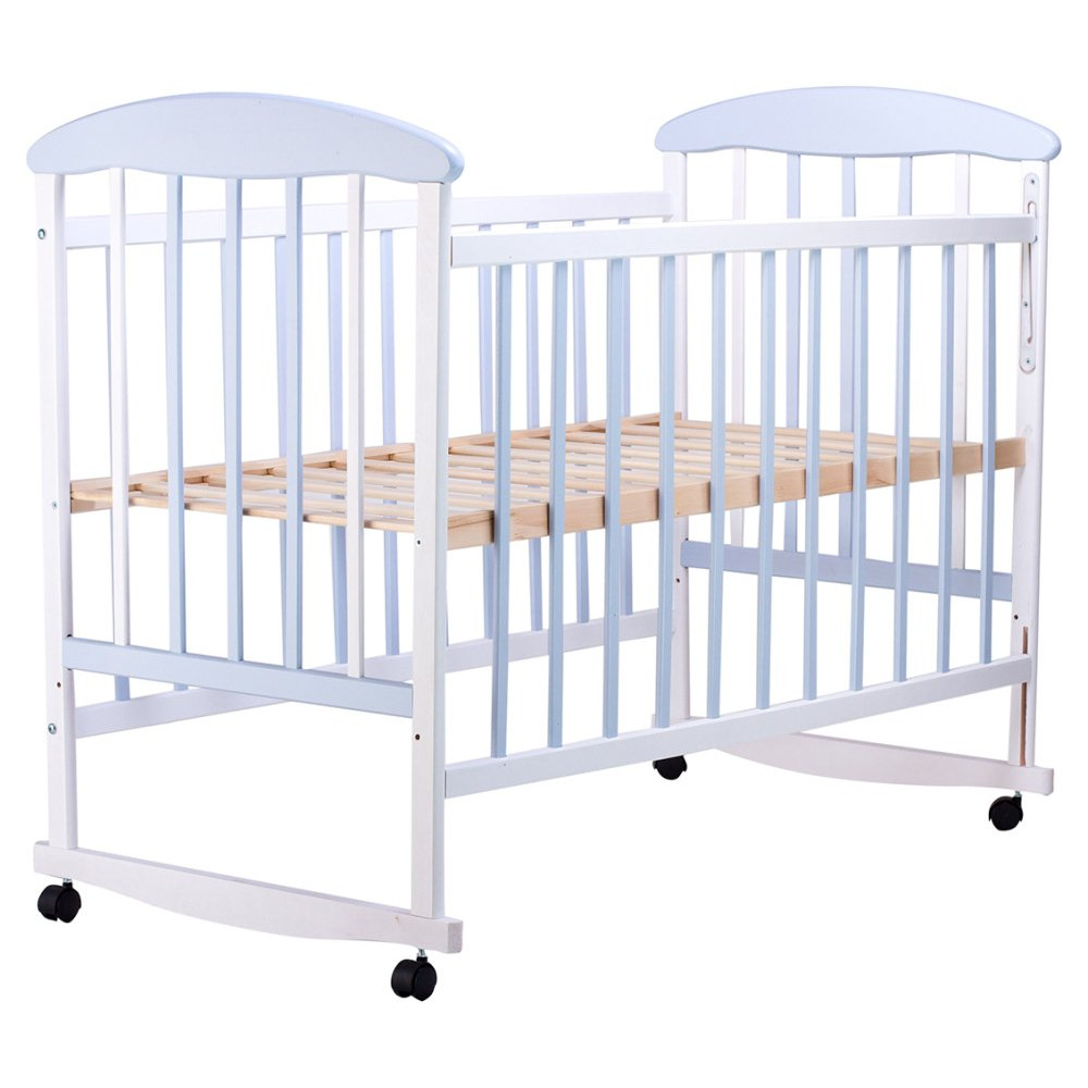 Ліжечко без ящика Наталка ОБГ вільха біло-блакитна