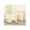 Круглая кроватка-трансформер Ovalbed Stars Light White 8 в 1 