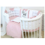 Овальная кроватка Ovalbed Deluxe 8 в 1 с полозьями для укачивания