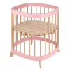Детская кроватка-трансформер Tweeto 7 в 1 Rose with Natural