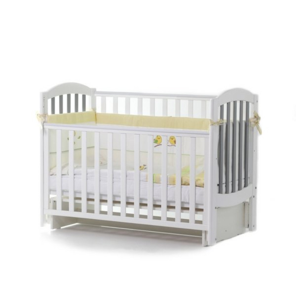 Veres Sonya LD10 | Верес Соня ЛД10 - кроватка с маятником • White Grey | Бело-серый