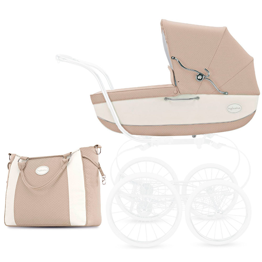 Люлька Inglesina Classica с сумкой Jacquard Vaniglia