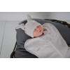 Евро пеленка кокон на молнии + шапочка MagBaby Wind, бежевый меланж (0-3 мес.)