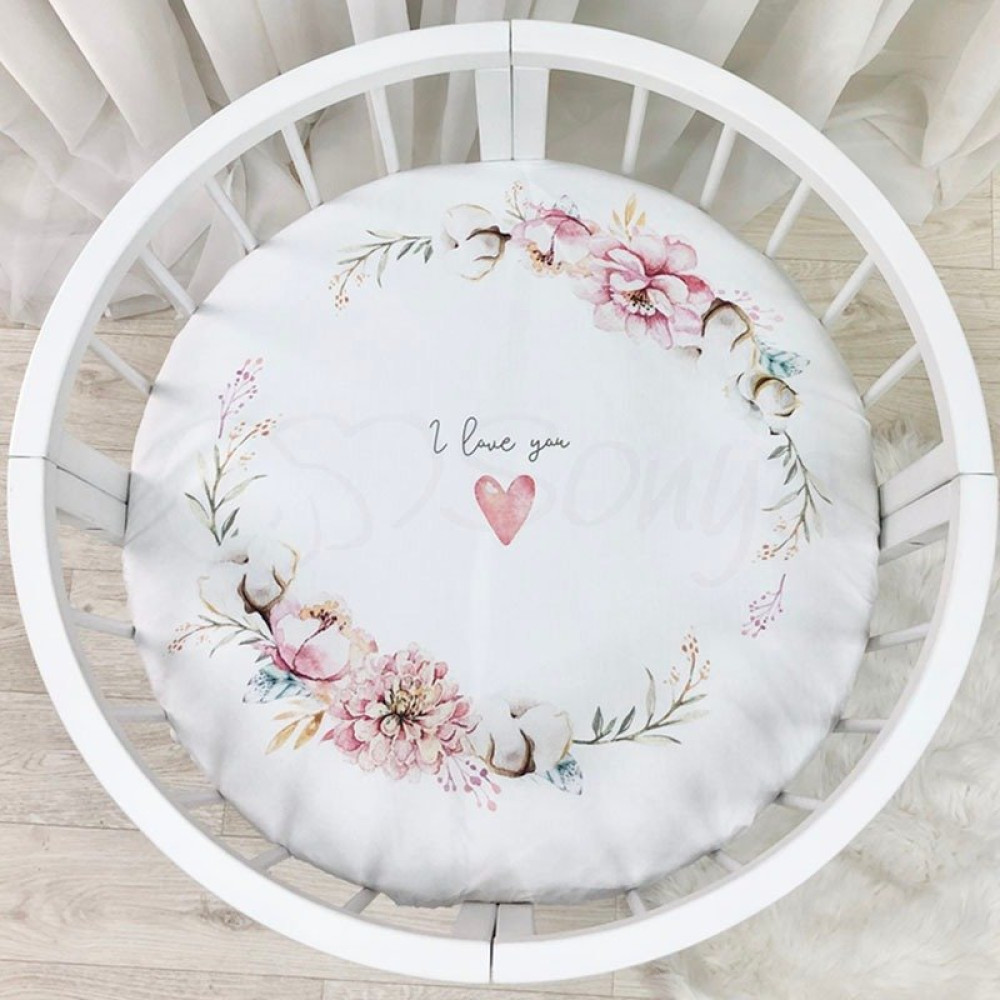 Простынь детская Маленькая Соня с печатью Heart and Flowers 70x70 (9580412)