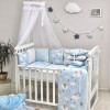 Постельный комплект Маленькая Соня Baby Desing Коты в облаках голубой 6 предметов (0220397)