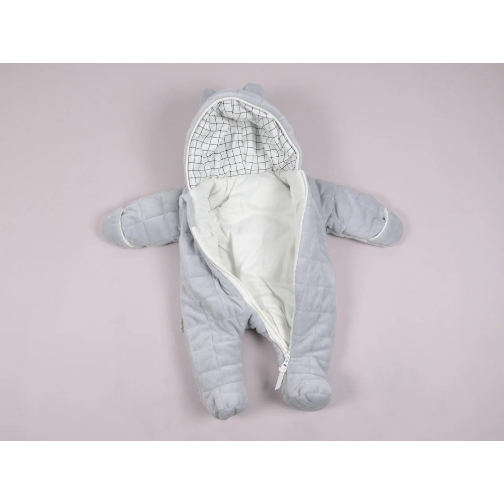 Детский велюровый комбинезон MagBaby Tessera нежно-серый p. 74 (100978) 