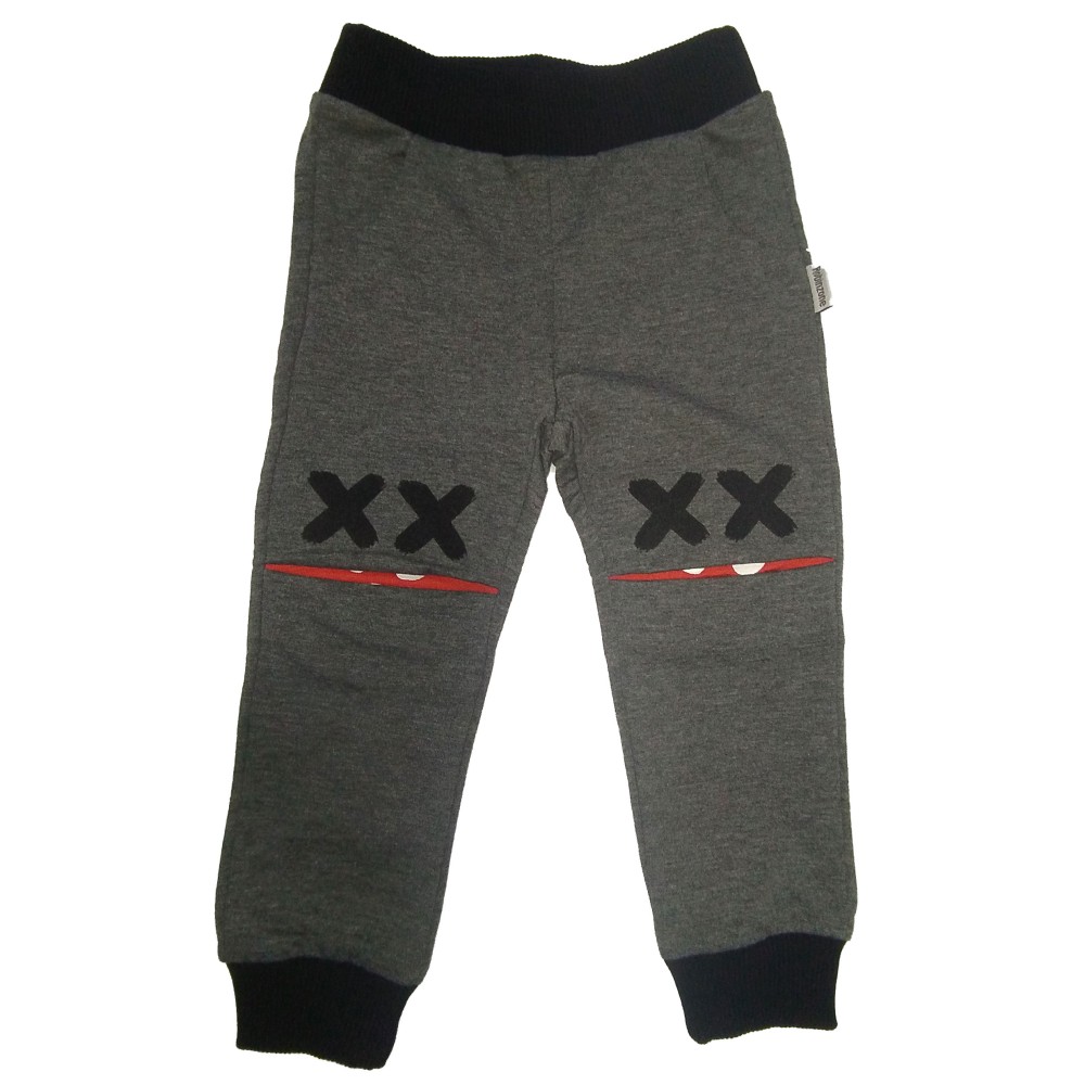 Штаны спортивные Bembi вставка на коленях р.86 антрацит (ШТ 266)