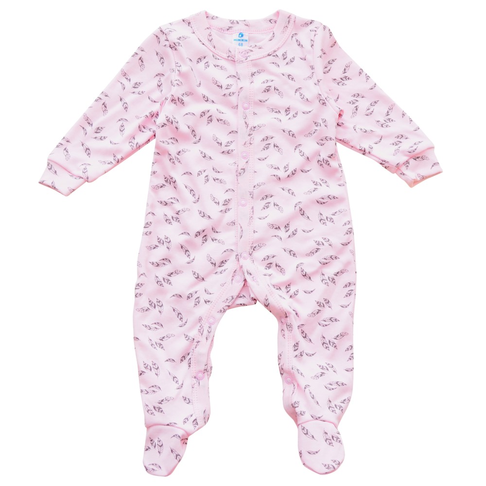 Комбінезон Minikin Пір'ячко, рожевий сірий р.68 (40368)