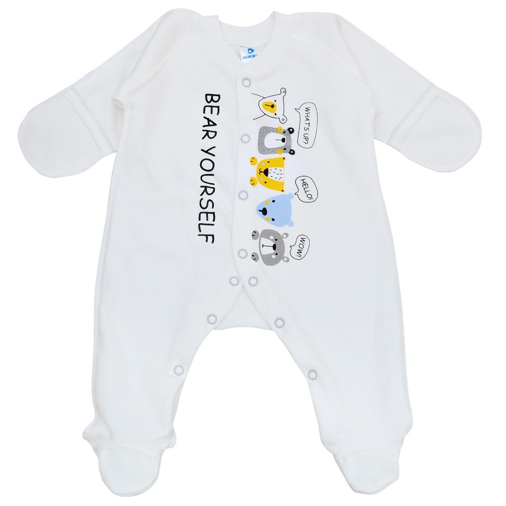 Комбинезон Minikin Bear yourself молочный р.56 (21830156)