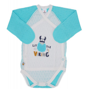 Боди София My little Viking бирюзовый с накатом р. 62 (171162)