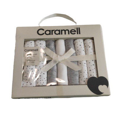 Набор платочков Caramell Basic Gri 7 шт серо-молочный (MND8957) Набор платочков Caramell Basic Gri 7 шт серо-молочный (MND8957)