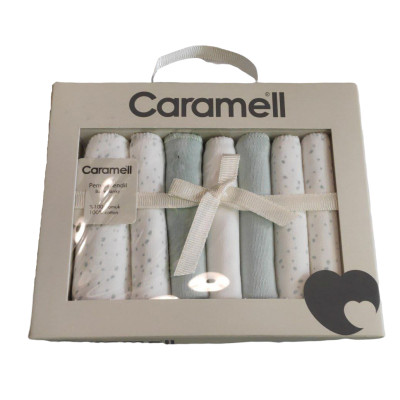 Набор платочков Caramell Basic Yesil 7 шт зеленно-молочный (MND8957) Набор платочков Caramell Basic Yesil 7 шт зеленно-молочный (MND8957)