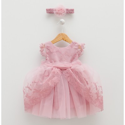 Платье для девочки Caramell Lady розовое р. 86-92 (ELB7616)