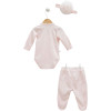 Комплект одягу Caramell 3 предмети Lux Girl pembe р.62-68 (BPS9020)