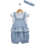 Комплект одежды Caramell 2 предмета Denim Girl ekru р.56-62 (SLK8932) 