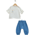 Комплект одежды Caramell 2 предмета Natural Boy indigo р.62-68 (TKE9002)