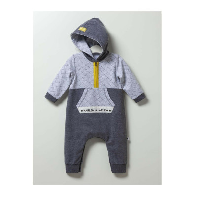 Комбінезон з капюшоном Caramell Street р.56-62 темно-сірий (TE5808)