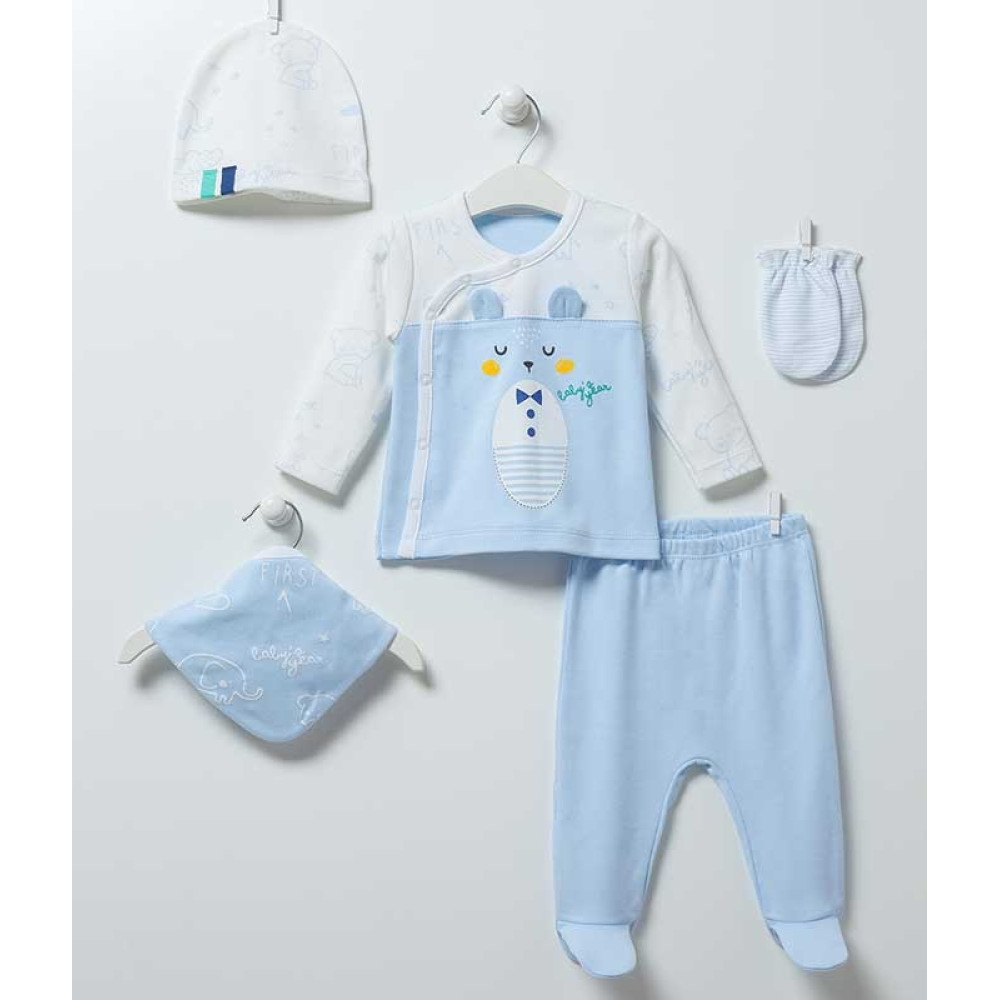Комплект одежды Caramell Baby Bear р.56-62, голубой  (ZE6861)
