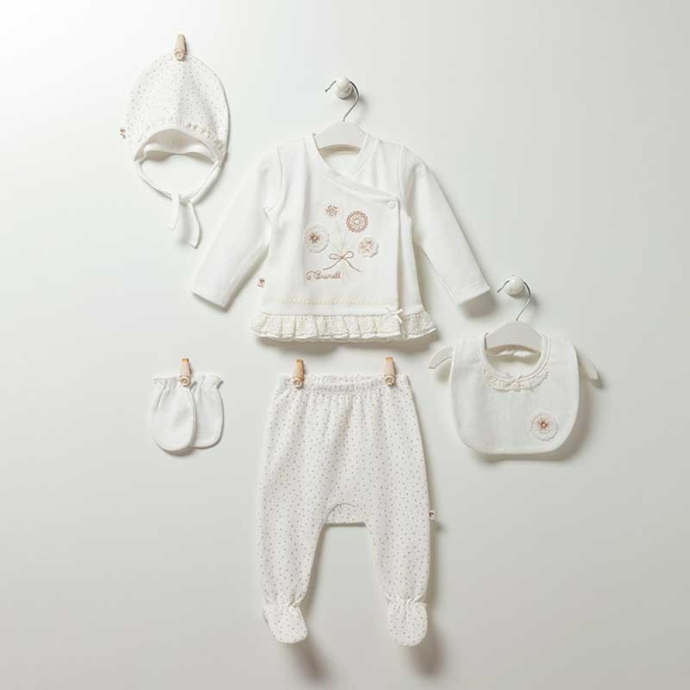 Комплект одежды Caramell Soft Girl р.56-62 молочный (ZK5100)