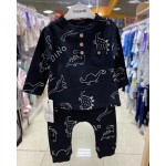 Комплект одежды Caramell Dino Fan р.62-68 свитшот, штаны, черный с принтом (TKE7144)