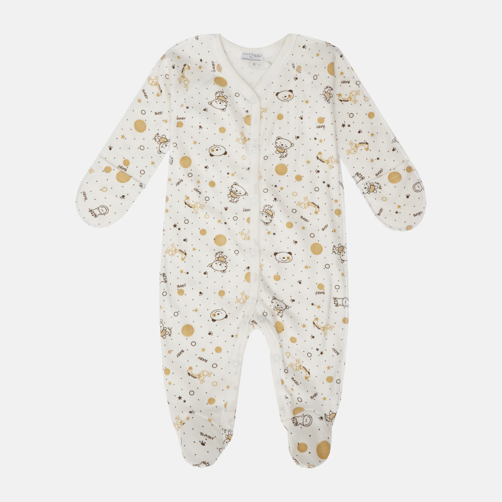 Комбінезон Garden Baby Малятко Ведмедик Baby р. 50 кавовий ведмедик (10858-02)