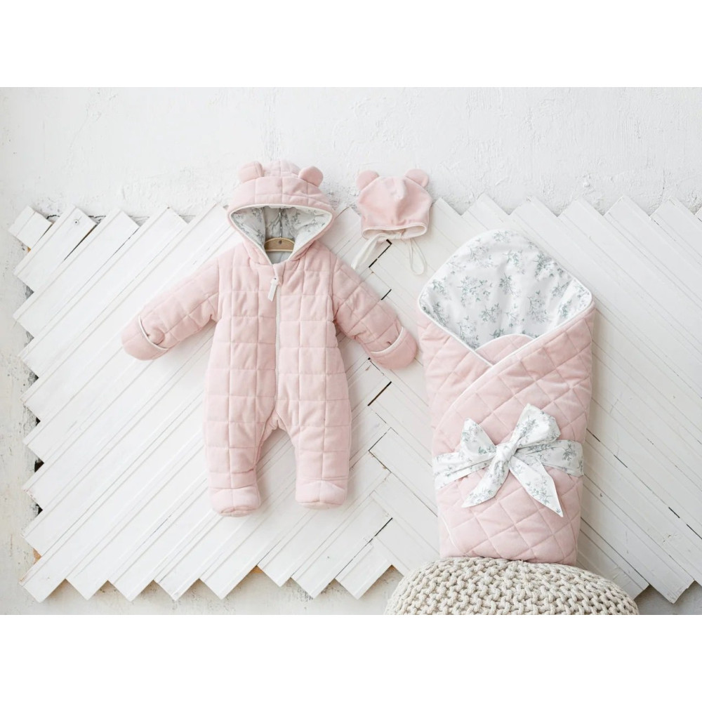 Детский  велюровый комбинезон MagBaby Tessera розовый р.80(100964)