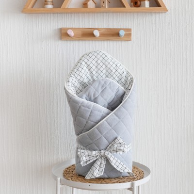 Велюровий конверт-ковдра MagBaby Tessera сірий (100975)