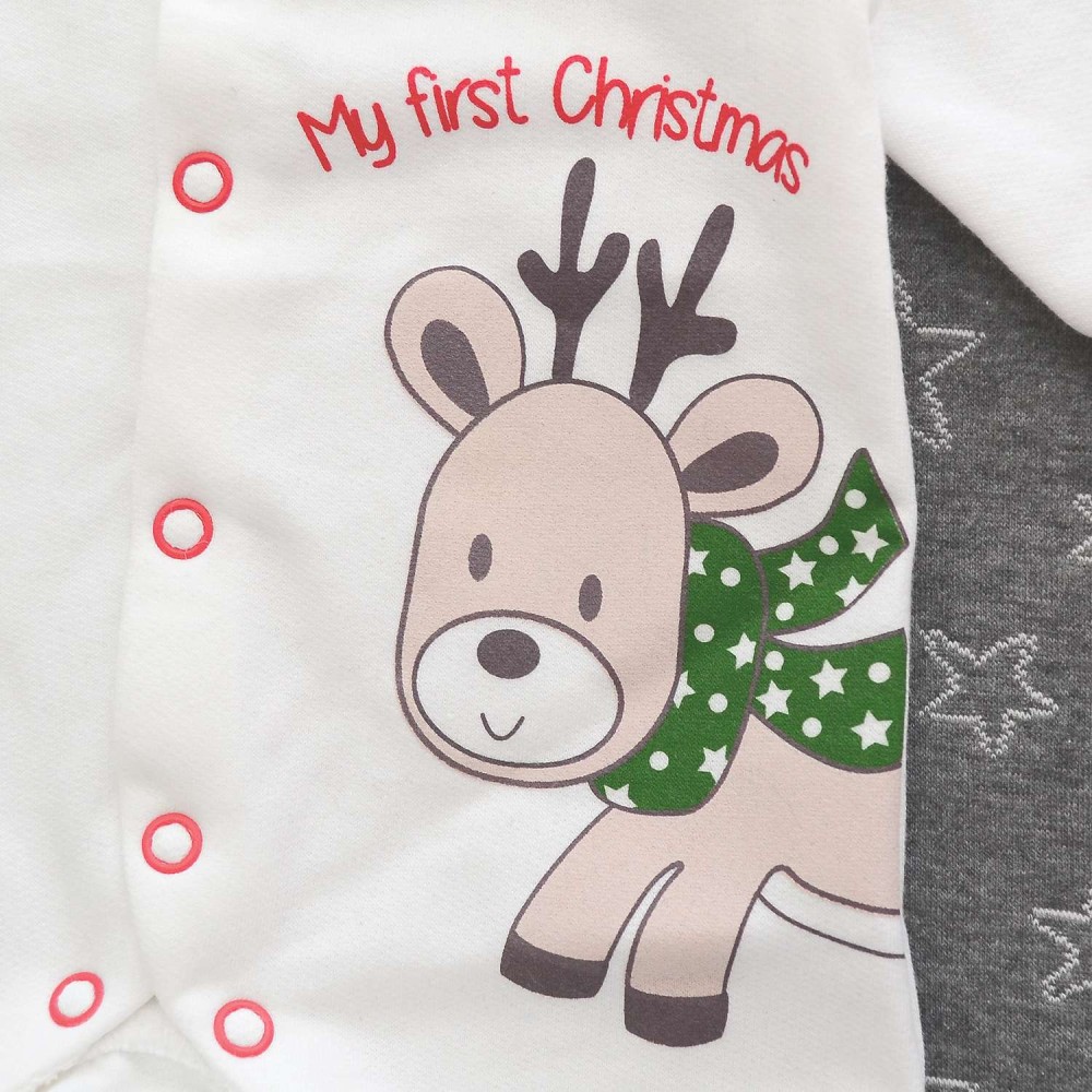 Комбинезон Minikin My first Christmas молочный р.56 (211150156)