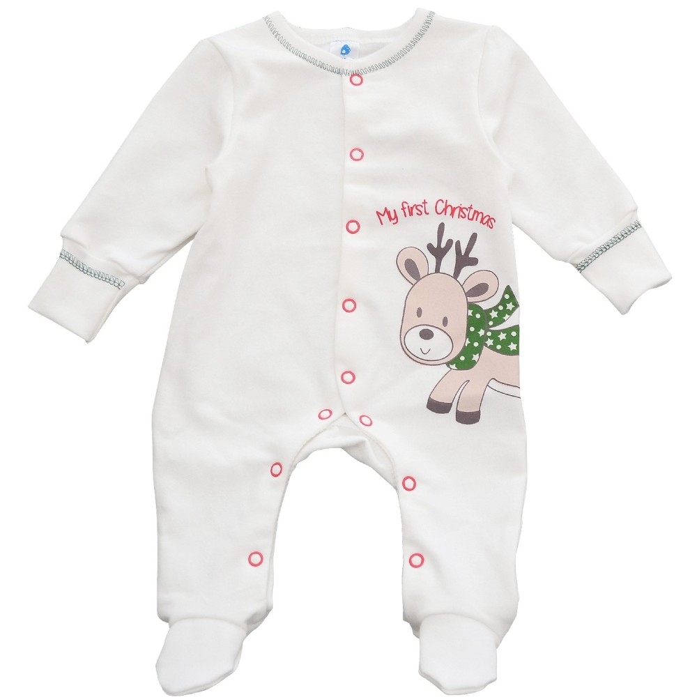 Комбинезон Minikin My first Christmas молочный р.56 (211150156)