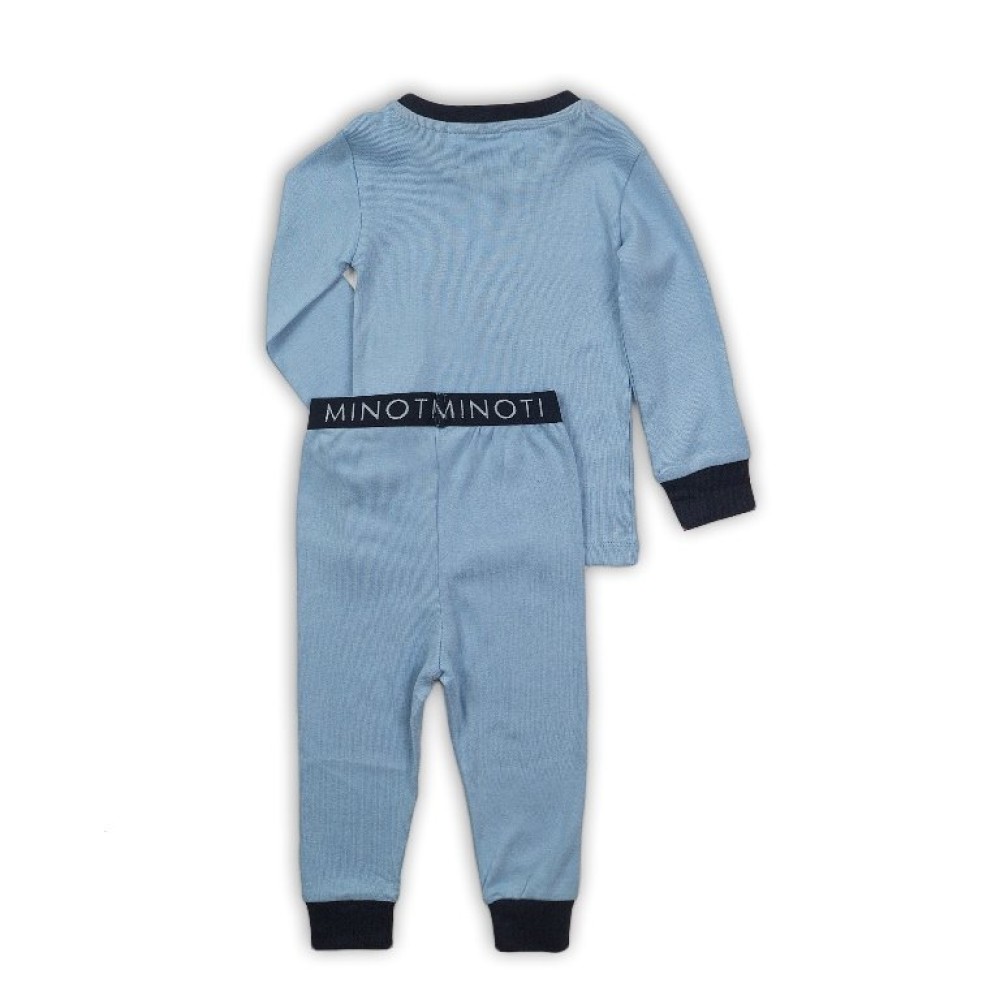 Пижама для мальчика Minoti 2-3 года голубая (13523)