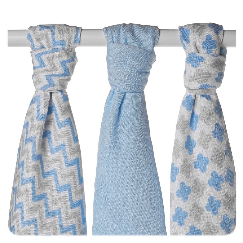 Бамбукові пелюшки ХККО ВМВ Scandinavian 70х70 см блакитні (BMB070035)