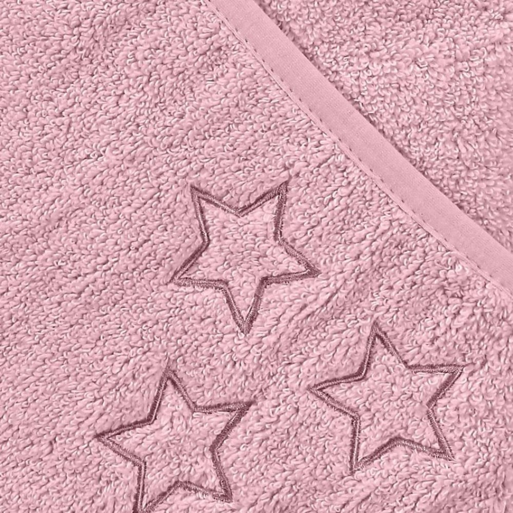 Махровий рушник ХККО Organic Зірка 90х90 рожевий (ORGHDT002)