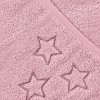 Махровий рушник ХККО Organic Зірка 90х90 рожевий (ORGHDT002)