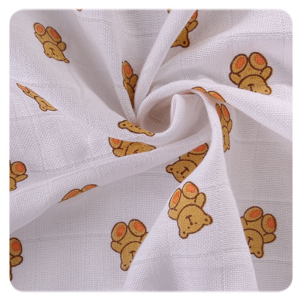 Бавовняні пелюшки XKKO Lux Ведмедики 3 шт (CTN080006)