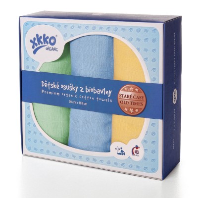 Хлопковые муслиновые пеленки XKKO Organic Old Times Pastels For Boys (CTN090009)