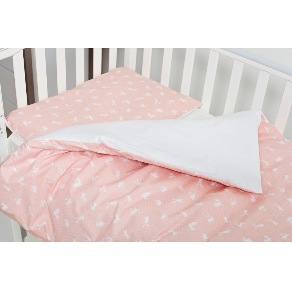 Змінна постіль Twins Happy Rabbit білий / рожевий (3033-ТН-30308)