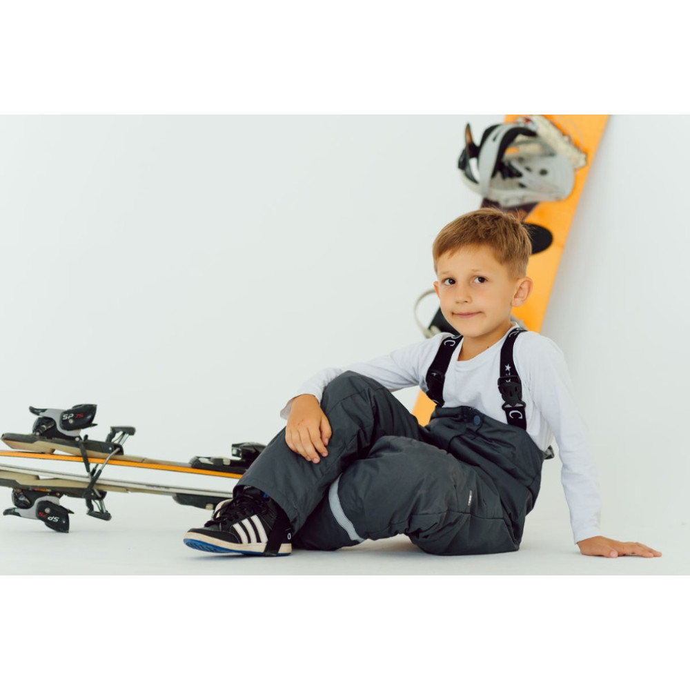 Штаны на подтяжках DС Kids PV р. 98 серый