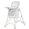 Carrello Caramel CRL-9501/3 - стульчик для кормления на колесиках (мягкий матрасик, корзина для игрушек) • Cloud Grey