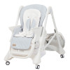 Carrello Caramel CRL-9501/3 - стульчик для кормления на колесиках (мягкий матрасик, корзина для игрушек) • Cloud Grey
