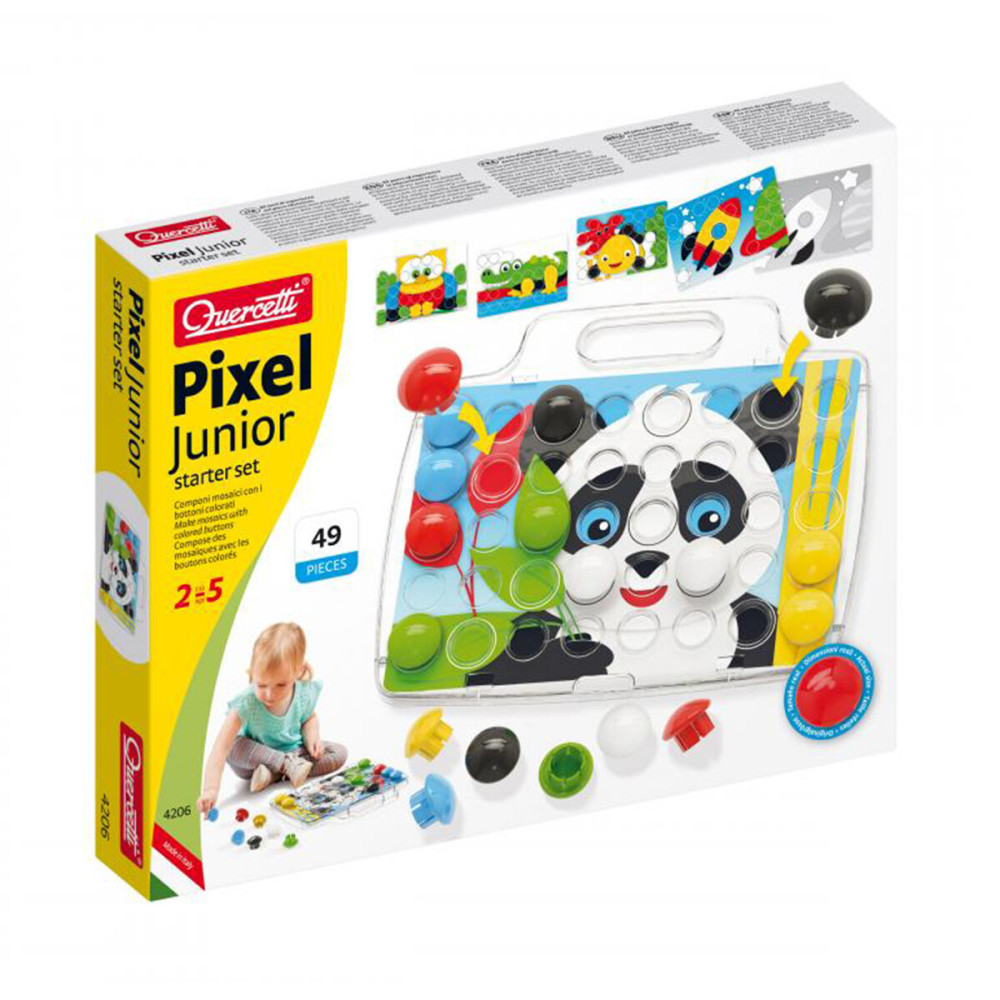Quercetti Pixel Junior 40 фішок - набір для занять мозаїкою (4206-Q)