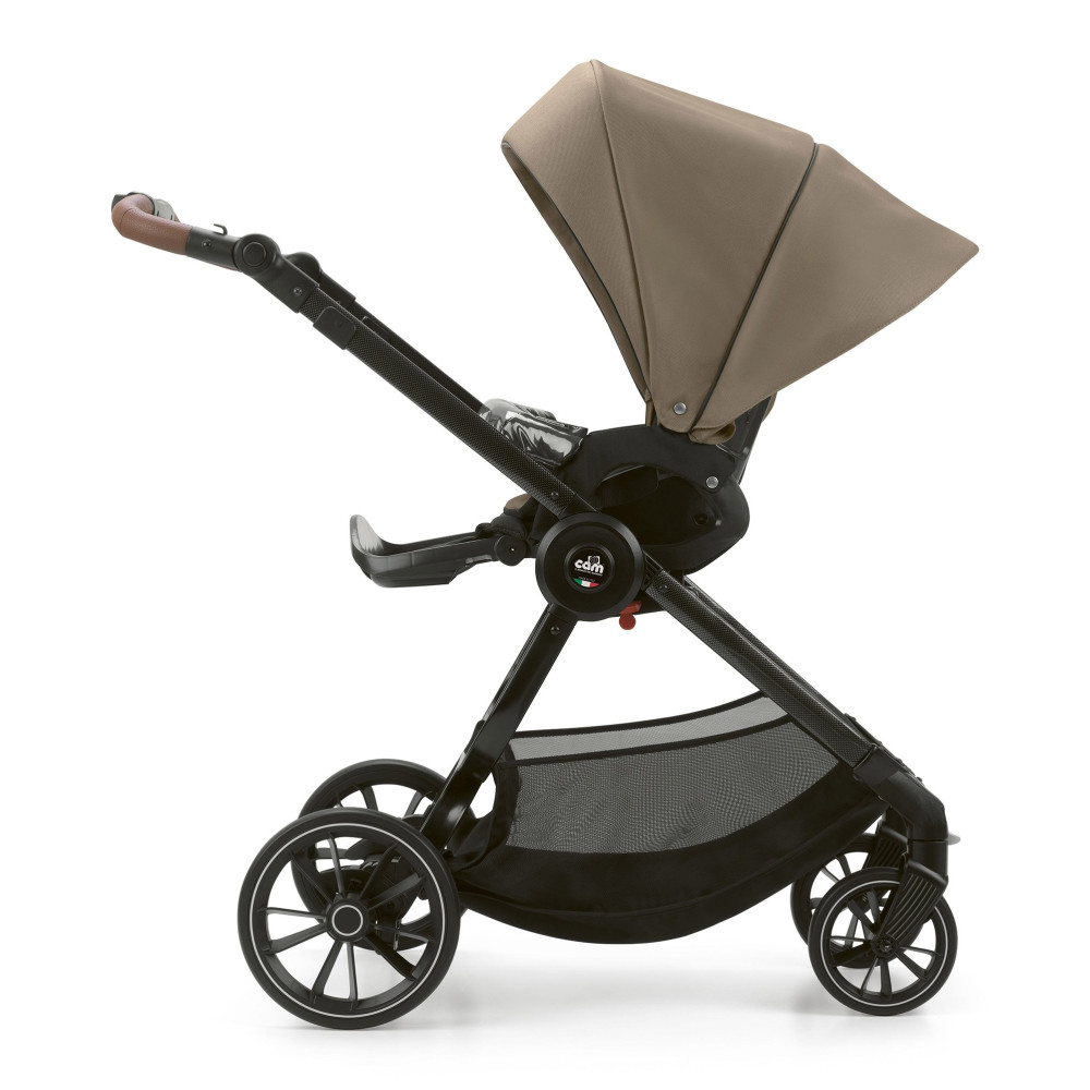 Cam Techno Soul 4Seasons - коляска 3 в 1 • Grey / Black Carbon (805T/V98/982/727K)