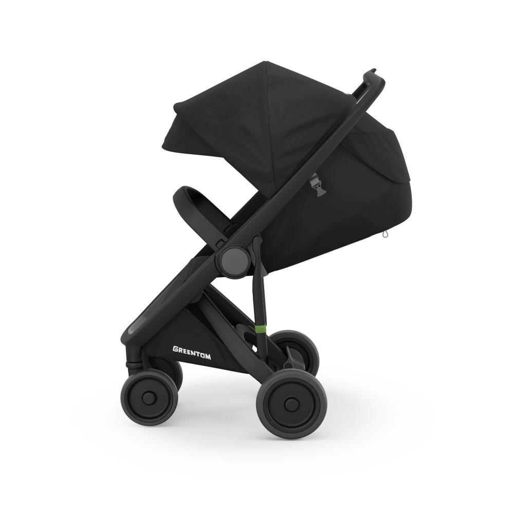 Greentom Classic - екологічна прогулянкова коляска, легка коляска • Black-Black Greentom Classic - екологічна прогулянкова коляска, легка коляска • Black-Black