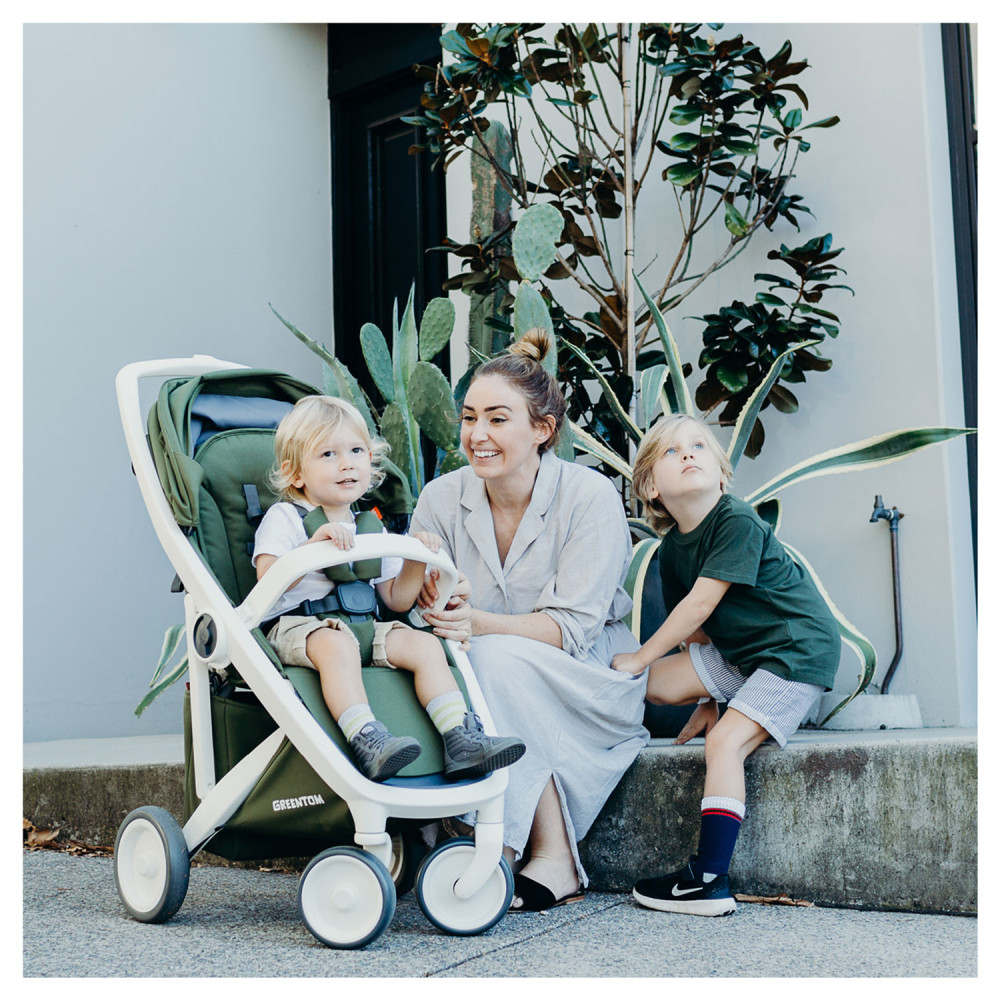 Greentom Classic - екологічна прогулянкова коляска, легка коляска • Sage-White