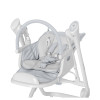 Carrello Triumph CRL-10302 - стільчик для годування, шезлонг та гойдалка з автоматичним безшумним рухом (живлення від мережі та батарейок, пульт ДК, таймер, 2 колеса) • Cloud Grey