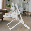 Carrello Triumph CRL-10302 - стільчик для годування, шезлонг та гойдалка з автоматичним безшумним рухом (живлення від мережі та батарейок, пульт ДК, таймер, 2 колеса) • Cloud Grey