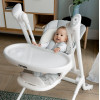 Carrello Triumph CRL-10302 - стільчик для годування, шезлонг та гойдалка з автоматичним безшумним рухом (живлення від мережі та батарейок, пульт ДК, таймер, 2 колеса) • Cloud Grey