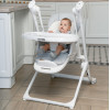 Carrello Triumph CRL-10302 - стільчик для годування, шезлонг та гойдалка з автоматичним безшумним рухом (живлення від мережі та батарейок, пульт ДК, таймер, 2 колеса) • Cloud Grey