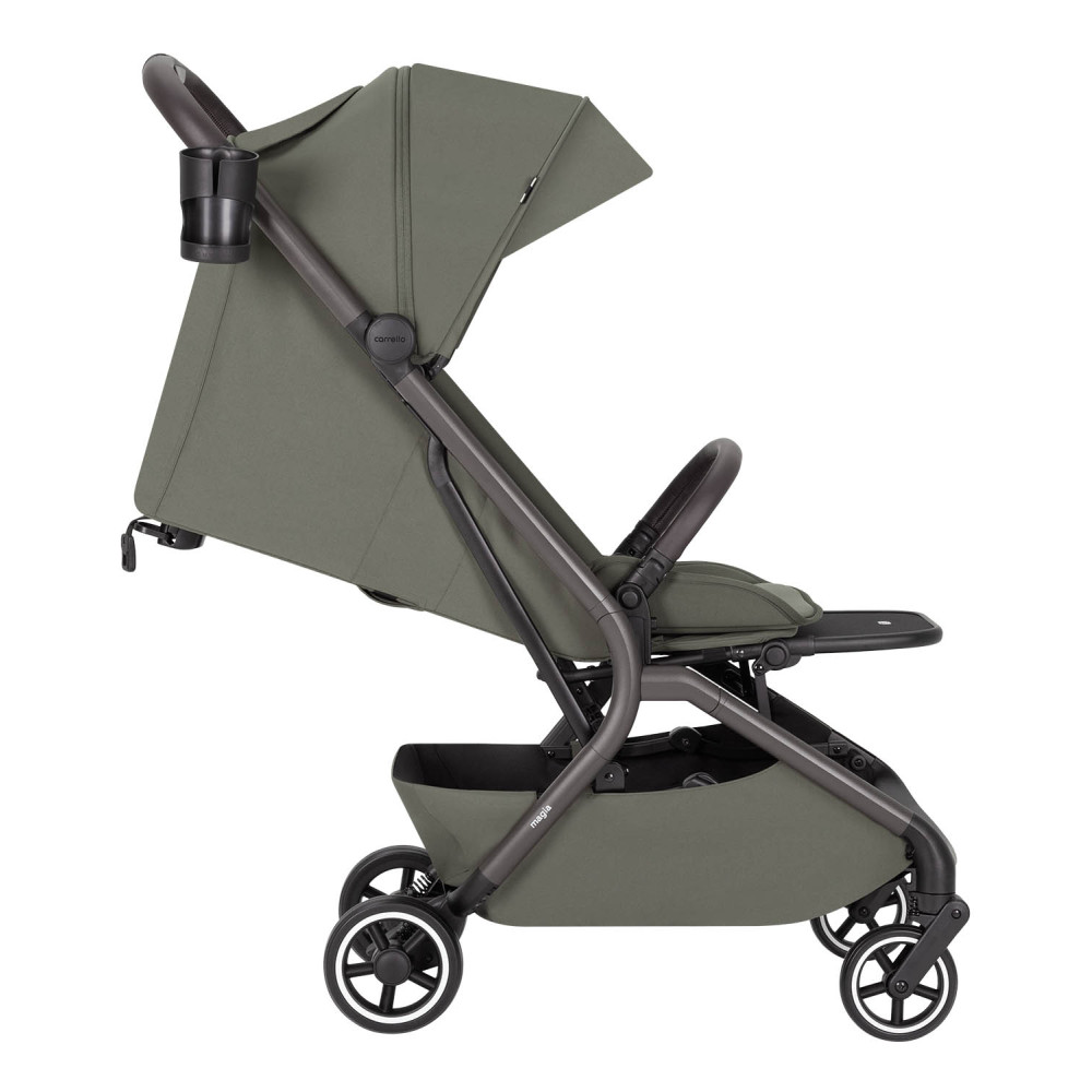 Carrello Magia 2025 CRL-5555 - легкая прогулочная коляска Каррелло Магия, коляска для путешествий, размер ручной клади, компактное складывание  • Malted Green