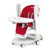 Peg Perego Tatamia Follow Me - стульчик для кормления, шезлонг для новорожденных, кресло-качалка (регулировка по высоте, наклон спинки, регулировка подножки), чехол из экокожи • Fragola